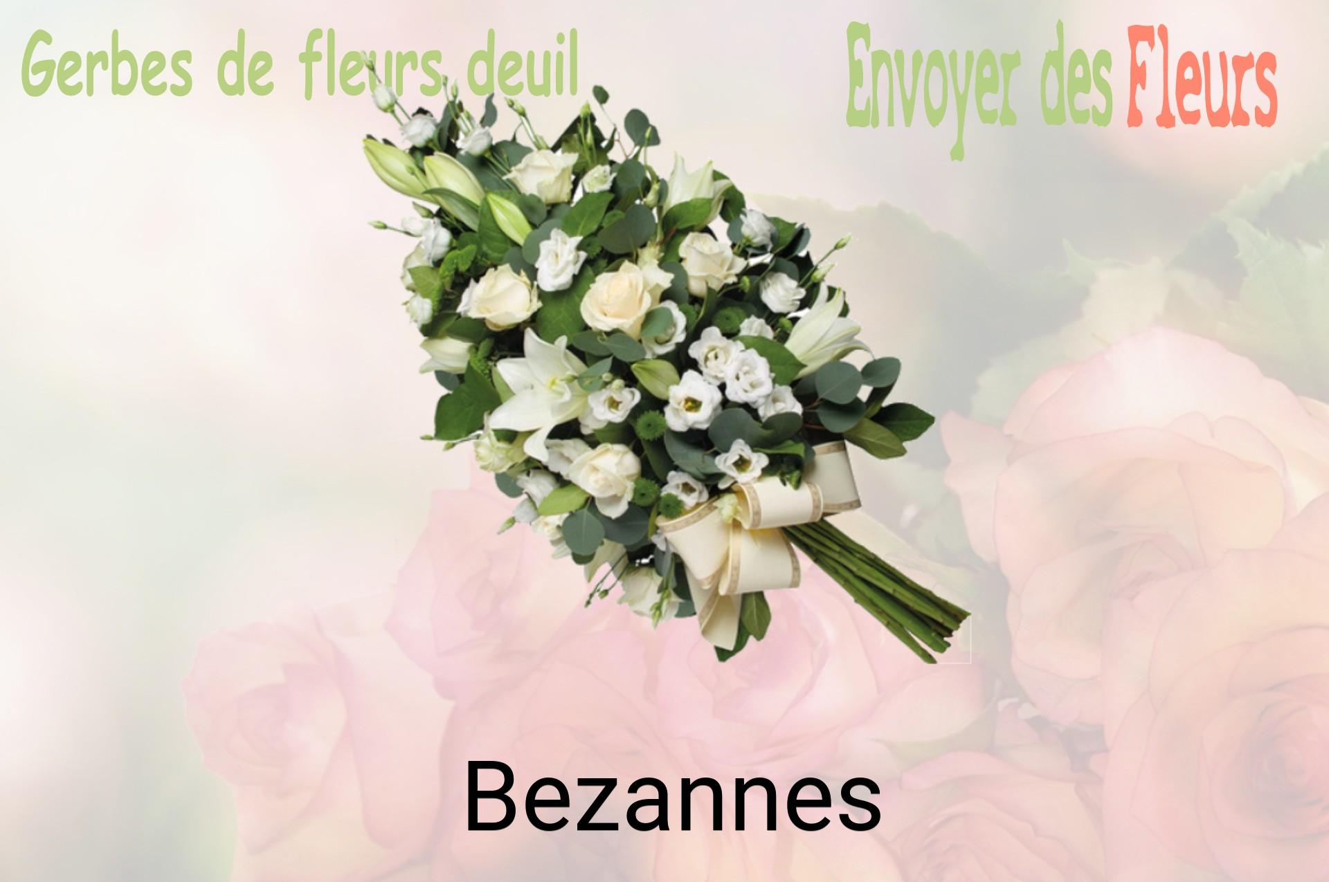 Gerbe de fleurs de deuil livrée à Bezannes